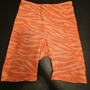 Old Navy Small Orange Zebra Striped Bike Shorts